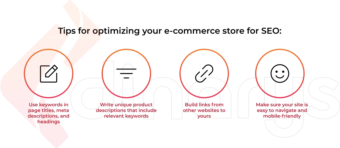Tips for optimizing your e-commerce store for SEO: